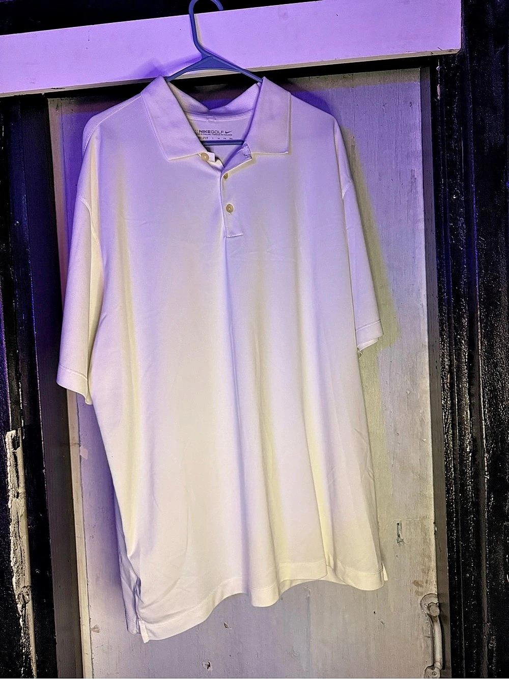 Nike Golf Dri-FIT White Polo Size XXL Like New
